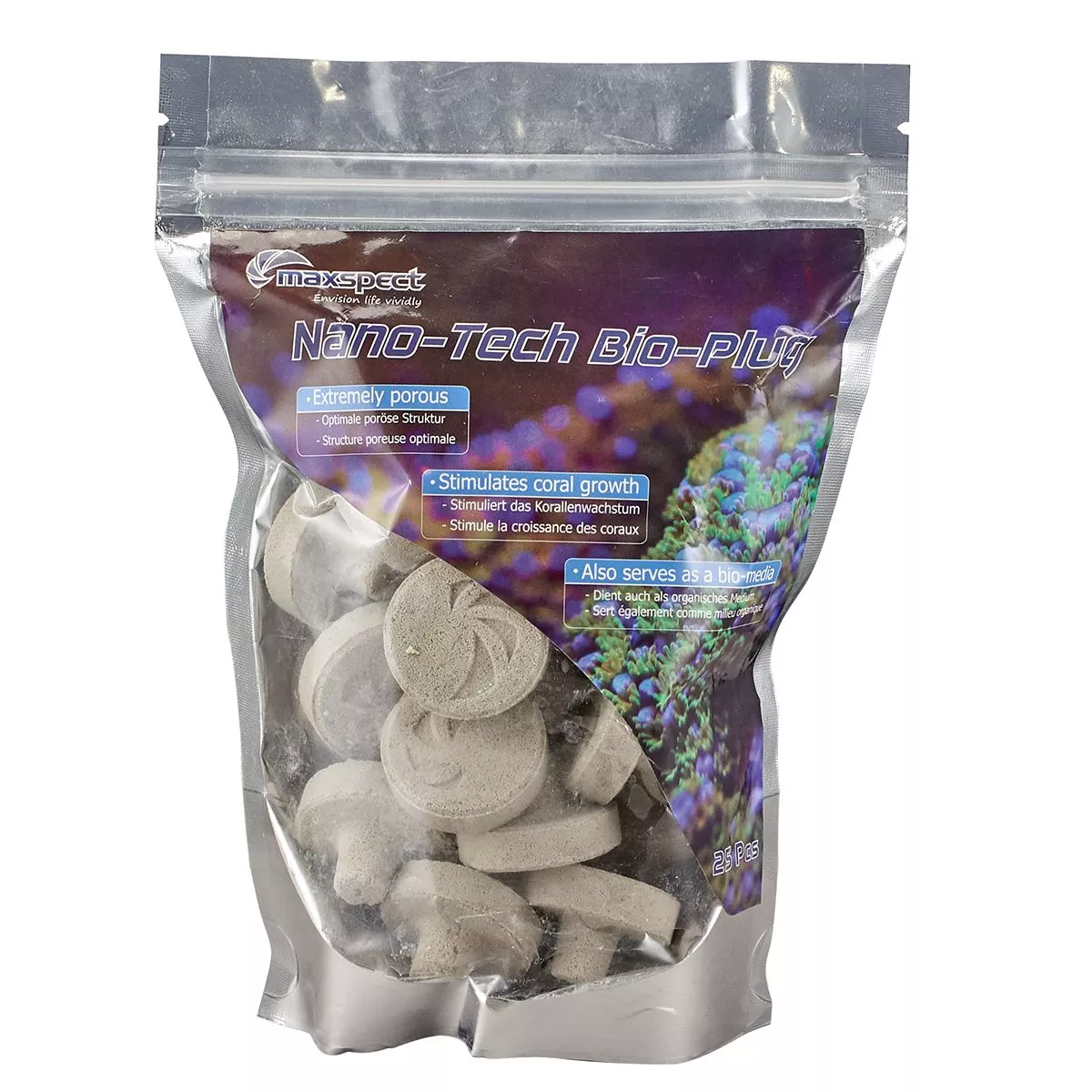 213853-maxspect-nano-tech-bio-plug-25pk-inp Nano-Tech Bio-Plug Frag Mounts - 25 Pack - Image 1